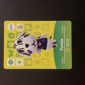 3/$12 Portia 021 animal crossing ACNH Nintendo switch amiibo card
